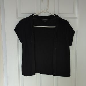 Banana Republic Black Knit Short Sleeve Cardigan